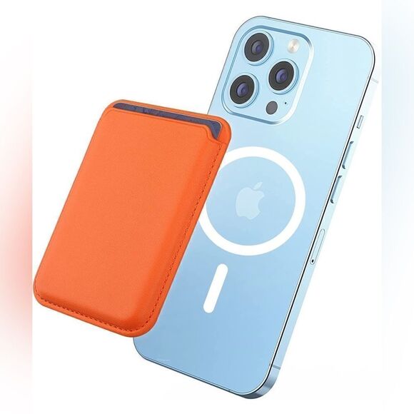 Magnetic Wallet Card Holder For iPhone with MagSafe Case, Navy Blue/ Black Color - Picture 3 of 9